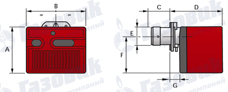 Габаритные размеры RIello 40 F