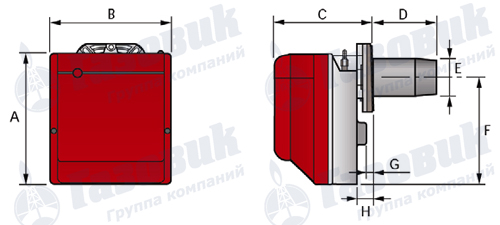Габаритные размеры Riello GULLIVER RGD